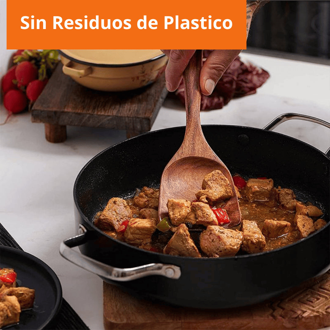 Set EcoMadera®| Cocina Libre de Plástico - 6 Piezas.