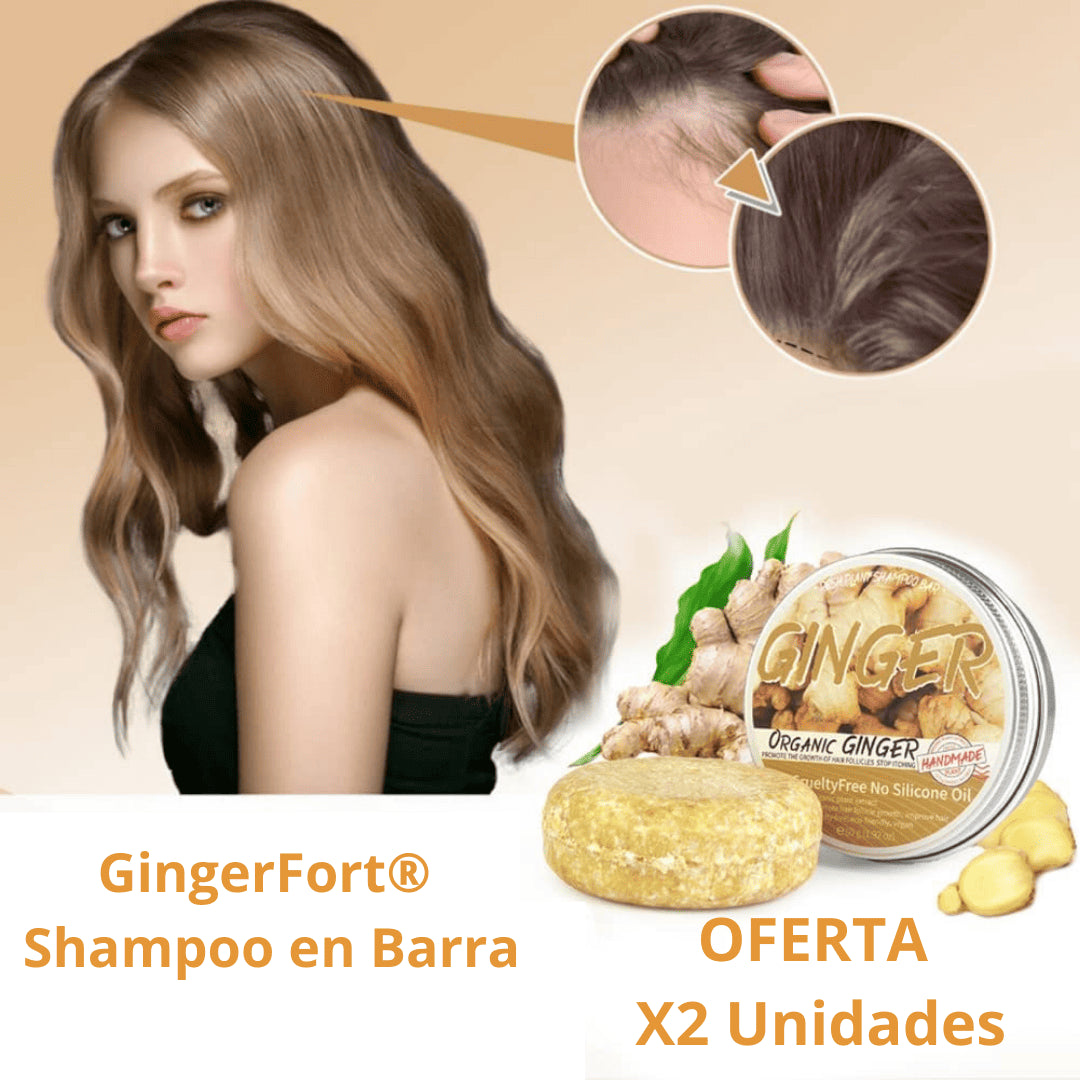 GingerFort® X2 Unidades|Limpia, nutre y fortalece desde la Raiz.