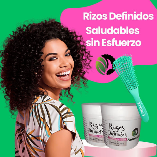 Combo Rizos Definidos| 2 Cremas 450ml+ Regalo Cepillo para Rizos