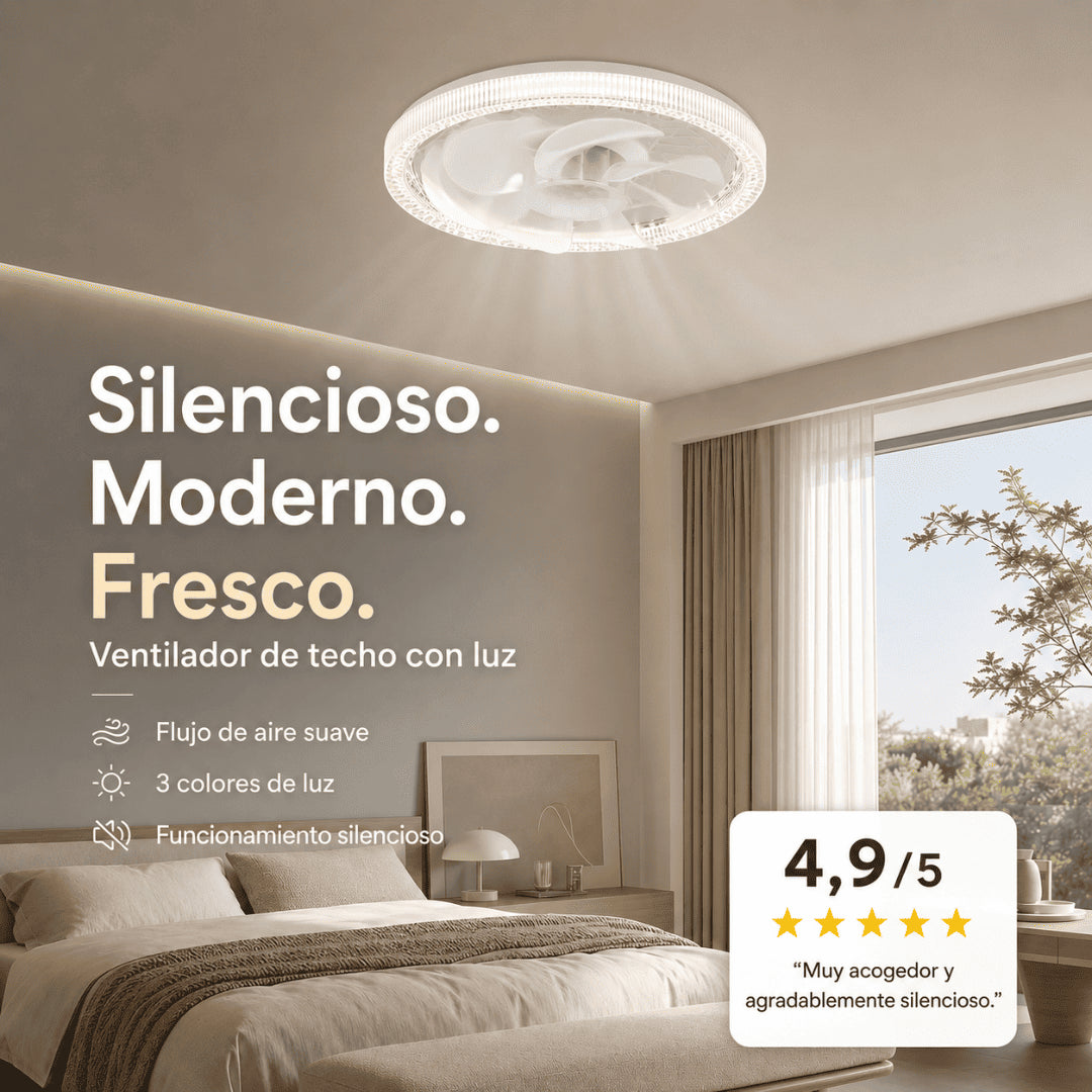 FrescoMax®️ | Ventilador y lampara Inteligente,