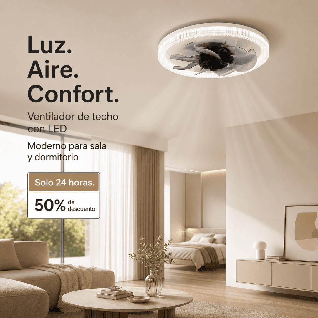 FrescoMax®️ | Ventilador y lampara Inteligente,